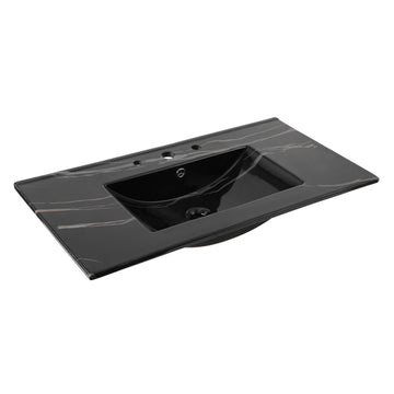 Ancillary 3-Hole 20 in. W x 18.25 in. D Classic Contemporary Rectangular Ceramic Single Sink Basin Vanity Top